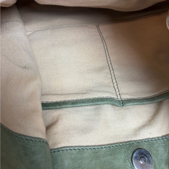 Sundance Olive Green Distressed  Leather Hobo Shoulder Bag - Picture 13 of 15